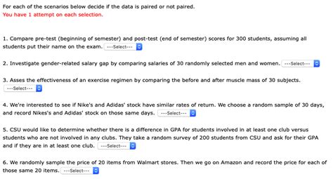 Solved For Each Of The Scenarios Below Decide If The Data Is Chegg