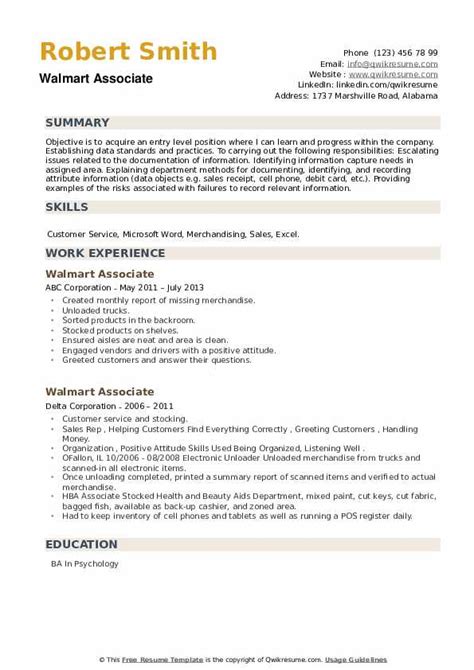 Walmart Cashier Job Description For Resume At Geteverleighblog Blog