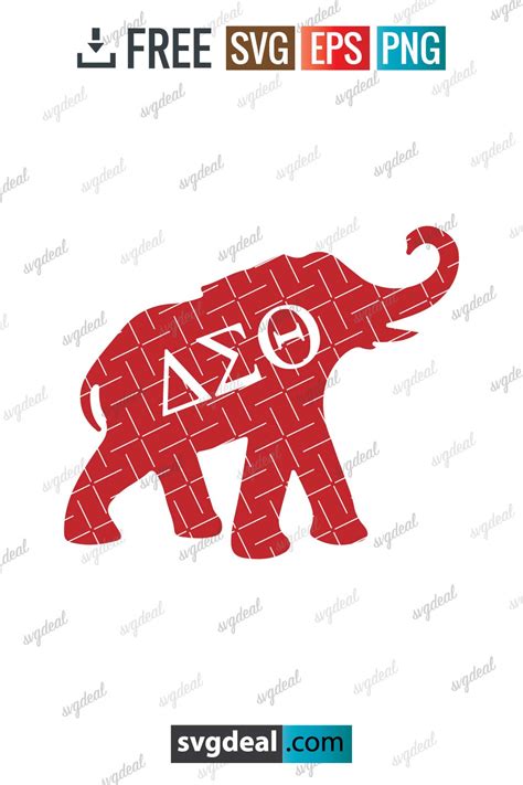 Free Delta Sigma Theta Elephant Svg SVGDeal