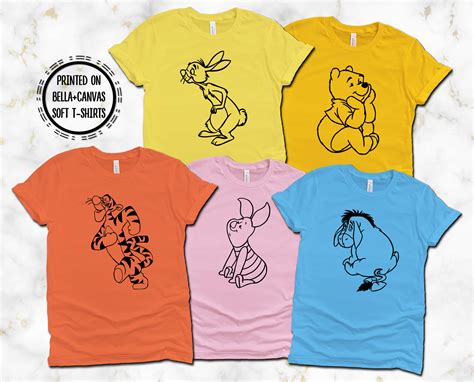 Winnie The Pooh And Friends T Shirts Winnie Pooh Rabbit Etsy