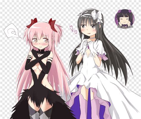 Homura Akemi Anime Mangaka Black Hair Madoka Magica Purple Mammal Png Pngegg