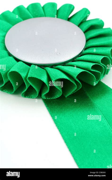 Green Award Ribbons Badge White Hi Res Stock Photography And Images Alamy