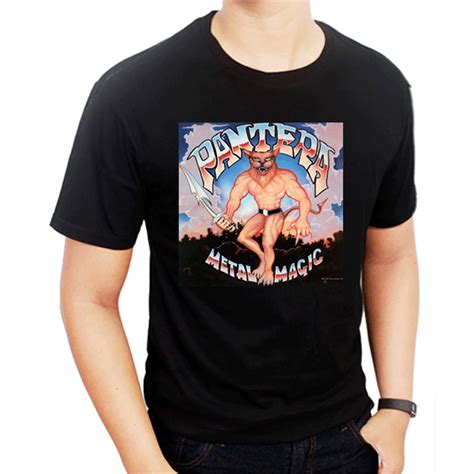 Camiseta Roupas Masculinas Pantera Metal Magic Rock Tour 2019 Manga