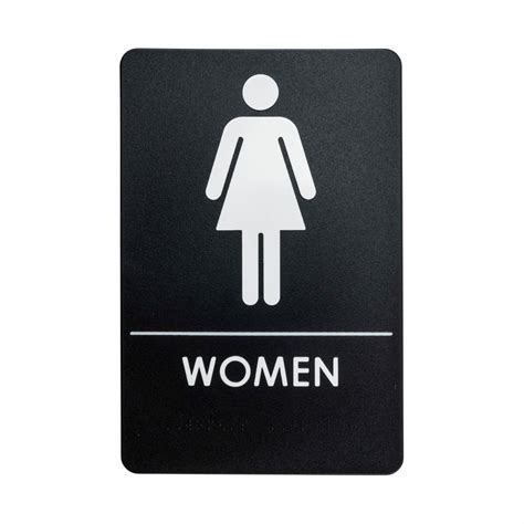 Rock Ridge Women's Restroom Sign ADA-Compliant Bathroom Door Sign for Offices, Businesses and ...