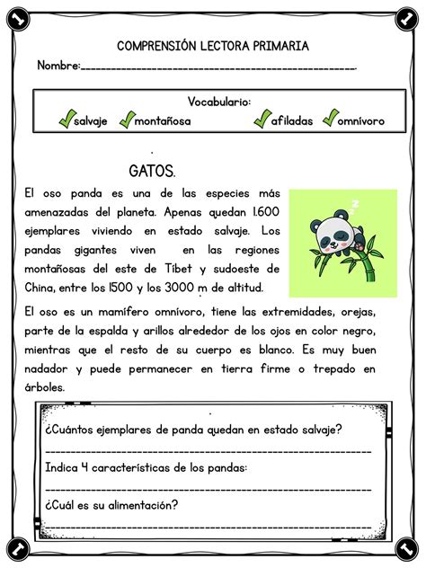 Comprensi N Lectora Para Primaria Ie Imagenes Educativas