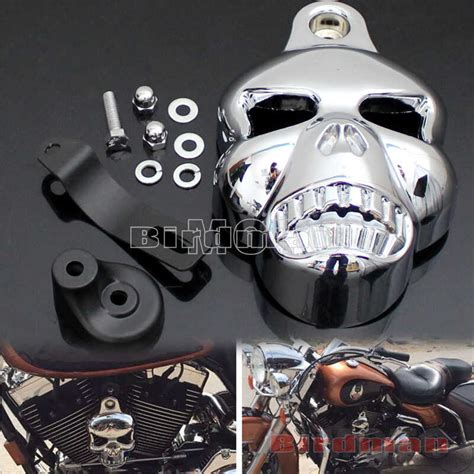 Motorcycle Chrome Skull Horn Cover Para Sa Harley Sportster 883 1200