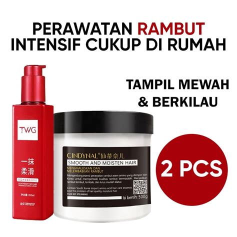 Jual 2PCS BPOM Paket Perawatan Rambut Ala Salon Cindynal Hair Mask