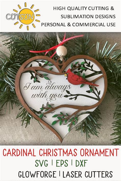 Cardinal Ornament Svg Cardinal Christmas Ornament Svg Etsy