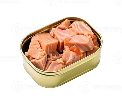 Canned Tuna Fish Fillets Isolated On Transparent Background Created