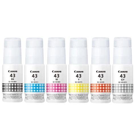 Original Canon Gi 43 Cmyk Multipack Ink Bottles 4698c001 4672c001