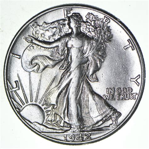 Choice Better Grade 1942 Walking Liberty Half Dollar 90 Pure Silver Property Room