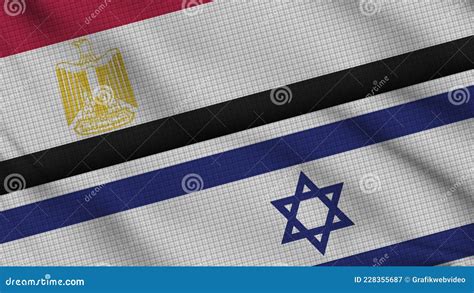 Egypt And Israel Flags Breaking News Political Diplomacy Crisis