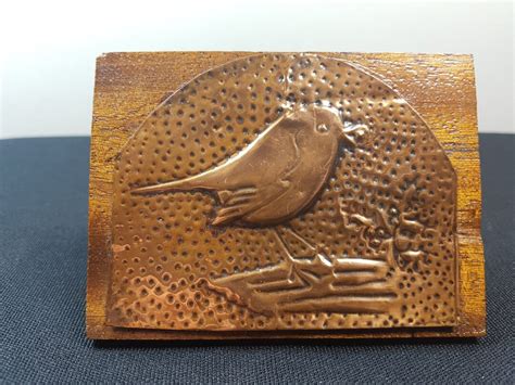 Vintage Bird Rilievo In Rame Su Placca Di Legno Appeso A Etsy Italia