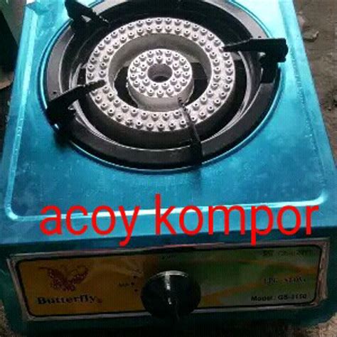 Jual Kompor Gas Butterfly Satu Tungku Stainles Api Besar Komersial Di