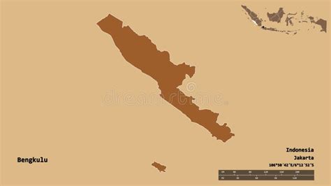 Bengkulu, Province of Indonesia, Zoomed. Pattern Stock Illustration ...