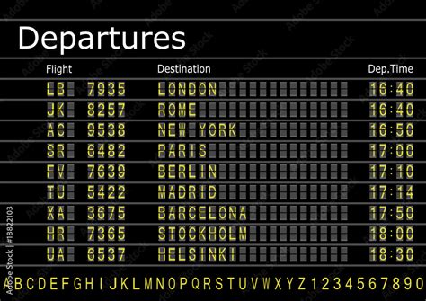 Arrival Departure Board At Airport By Sami Sarkis, 47% OFF