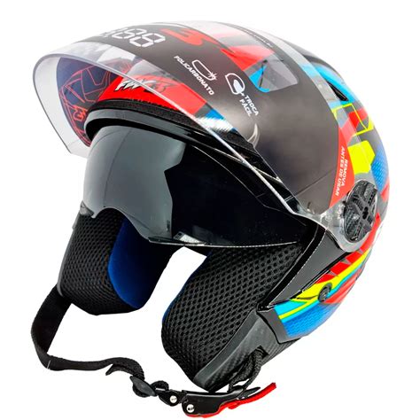 Capacete Moto Aberto X Open Up Fox Fw Oculos Interno Shopee Brasil