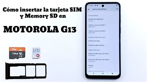 Cómo insertar la tarjeta SIM y Memory SD en Motorola G13 YouTube