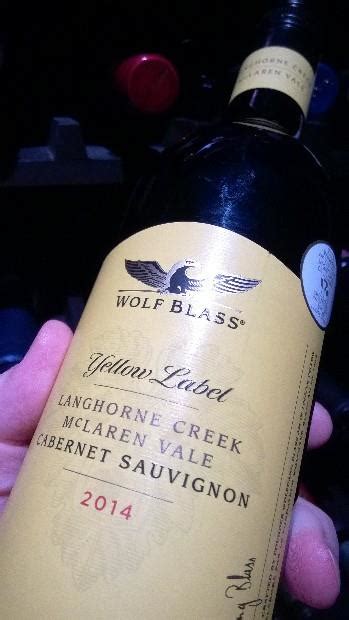 Wolf Blass Cabernet Sauvignon Yellow Label Langhorne Creek Mclaren