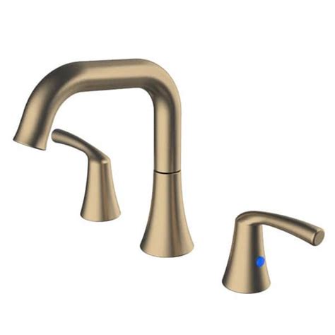 Flg 8 In Widespread Double Handle Bathroom Faucet 3 Holes Sink Basin Faucets With Drain