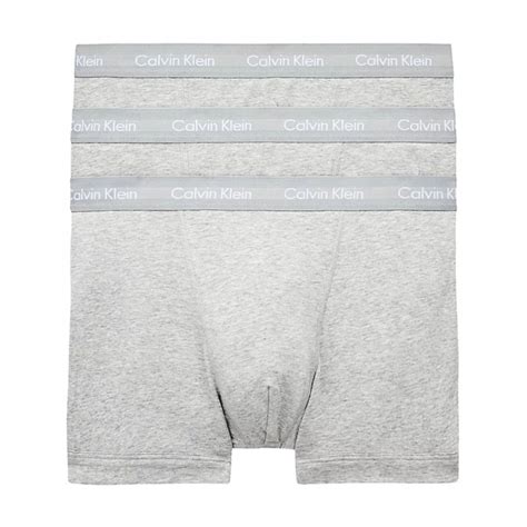 Calvin Klein 3 Pack Cotton Stretch Trunks Grey 2662g 080 Trunk 3pk