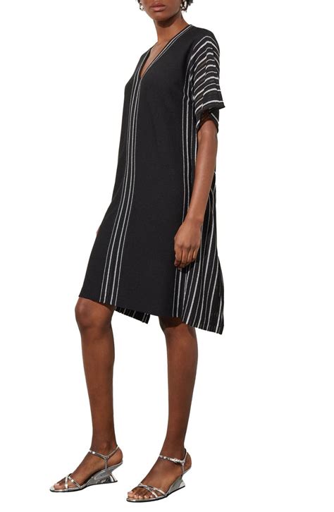 Ming Wang Shimmer Stripe Knit Dress Nordstrom