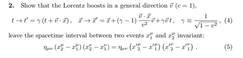 relativity - Lorentz Boost Invariance for Two Events - Physics Stack ...