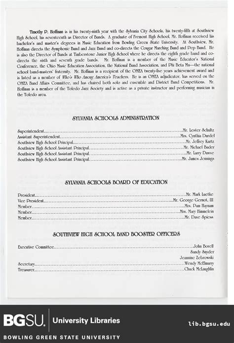 Sylvania Southview High School Symphonic Band Collections College