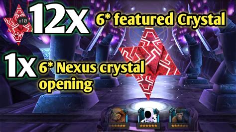 12x 6 Featured Crystal And 1x Nexus Opening Mcoc Youtube