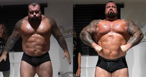 Eddie Hall Preparing For Bodybuilding Cut Shares Physique Update During Posing Session