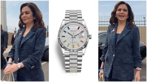 Nita Ambani's extravagant diamond-studded Rolex watch at IPL auction ...