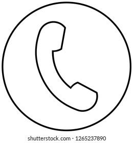 Telephone Receiver Icon Handset Illustration Stock Vector Royalty Free