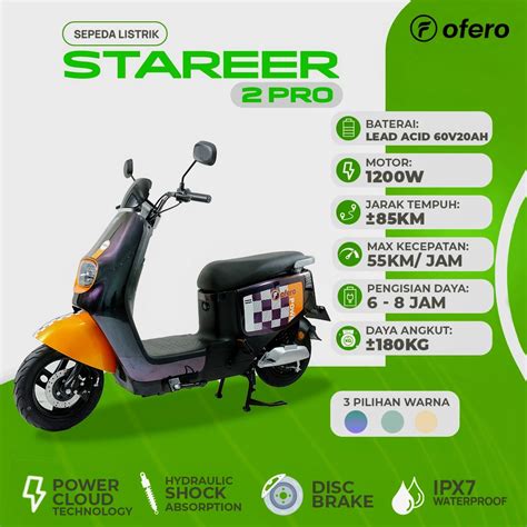 Ofero Sepeda Listrik Electric E Bike 60V20A Sepeda Listrik 85KM