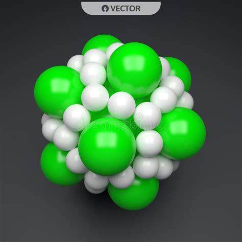 3D Molecule Molecular Structure Vector Illustration For Science Stock