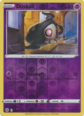 Duskull 60 172 Brilliant Stars Reverse Holo Common Shady Bloom