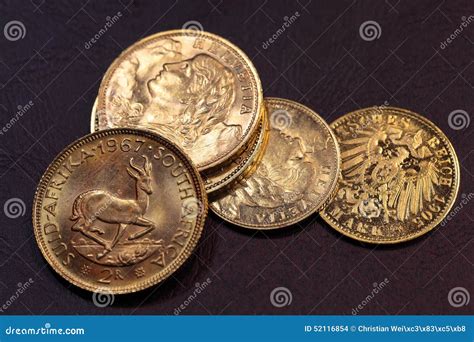 Old Gold Coins stock photo. Image of market, bill, coins - 52116854