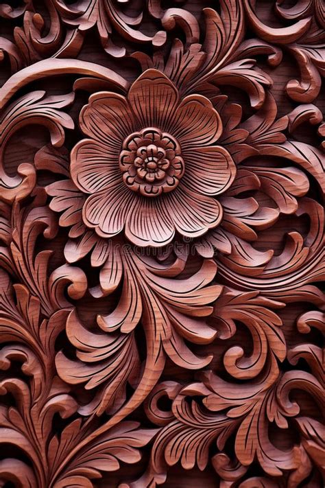 Intricate Patterns And Textures Close Up Of Handcrafted Abstract Wood