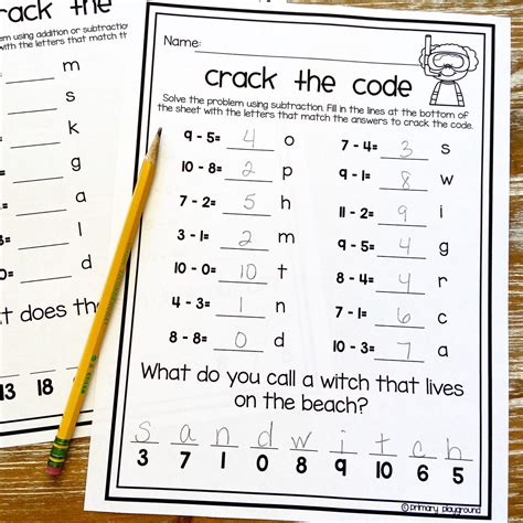 Crack The Code Math Summer Edition No Prep Addition And Subtraction