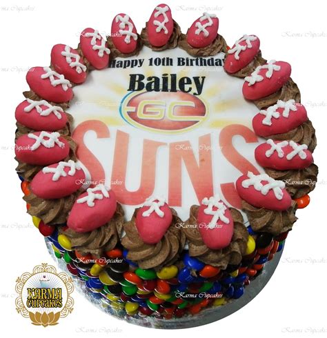 Afl Birthday Cake With Edible Name Plaque And Club Logo