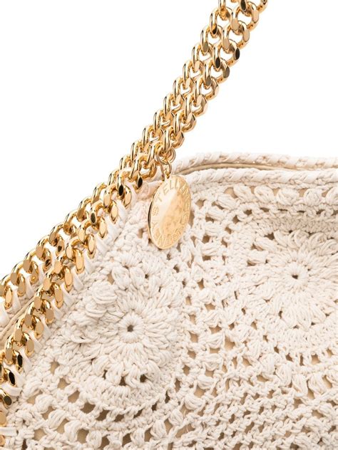 Stella Mccartney Falabella Crochet Tote Bag Neutrals Farfetch