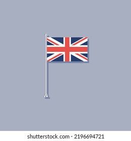 Illustration United Kingdom Flag Template Stock Vector (Royalty Free ...