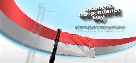 Latar Belakanglatar Belakang Hari Kemerdekaan Indonesia Dengan Langit Biru Dan Bendera 17