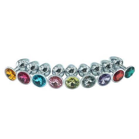Round Stones Small Size Jewelry Crystal Gems Metal Anal Butt Plug Sex Toy Wholesale Shop Buy