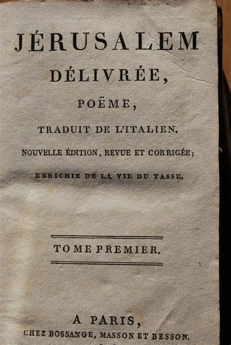 J Rusalem D Livr E Po Me Traduit De L Italien Par Lebrun Nouvelle