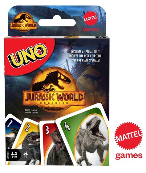 Mattel Games Gra Dla Dzieci Karty Do Gry Uno Jurassic World Stan