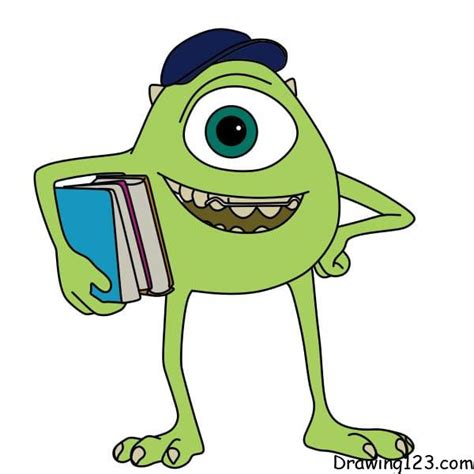 How To Draw Mike Wazowski Easy Drawing Tutorial For Kids, 46% OFF