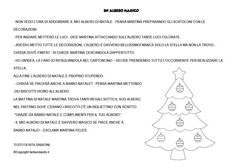 Storie Per Natale Un Albero Magico Testo E Disegni Fantavolando