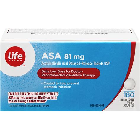 Life Brand ASA 81mg Tablets - CTC Health