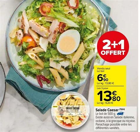 Offre Salade Caesar Offert Chez Carrefour Market