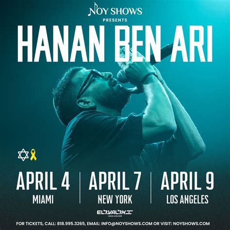 Hanan Ben Ari Concerts Live Tour Dates 2024 2025 Tickets Bandsintown